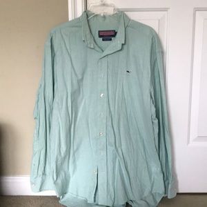 Men’s Green Vineyard Vines Button Down Shirt- L